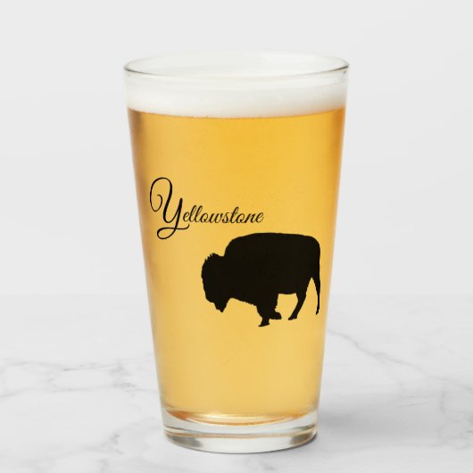 Glazen Tumbler-Yellowstone Buffel (Voorkant gevuld)