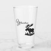 Glazen Tumbler-Yellowstone eland (Voorkant)
