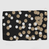 glazen witte stippen champagne Gold confetti Golfhanddoek (Horizontaal)