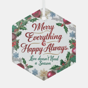 Glazen zeshoekige kerstversiering – Elegante moder Glas Ornament