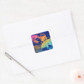 glazen zomersappelpitten vierkante sticker (Envelop)