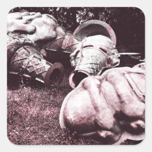 glazen zomersappelpitten vierkante sticker