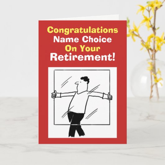 Glazier Retirement Kaart (Gele Bloem)