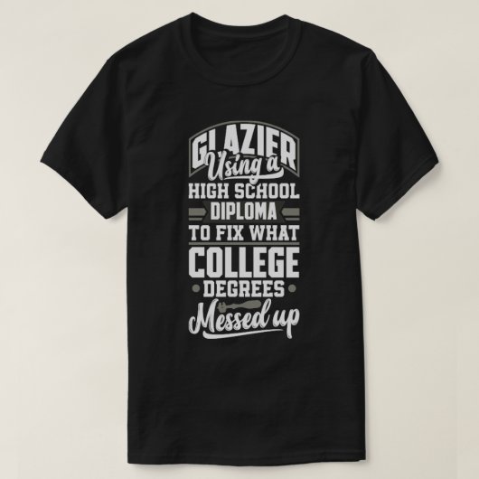 Glazier Window Fitter Pun1 T-shirt (Design voorkant)