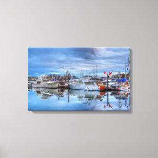 Glazige boten canvas afdruk
