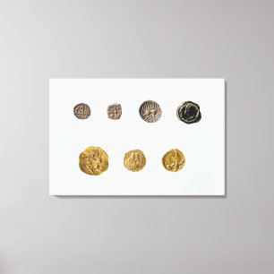 Glazige munten, c.750-0 BC Canvas Afdruk