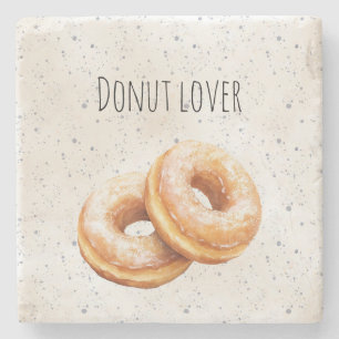 Glazuurdonuts Zoete Traktaties Stenen Onderzetter