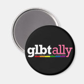 GLBT Ally Black Magnet (Recto/Verso)