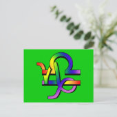 GLBT Capricorn & Libra Briefkaart (Staand voorkant)