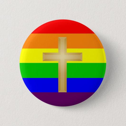GLBT Christelijke Pride Ronde Button 5,7 Cm (Voorkant)