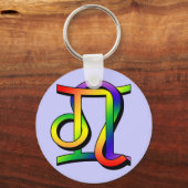 GLBT Gemini en Leo Sleutelhanger (Voorkant)