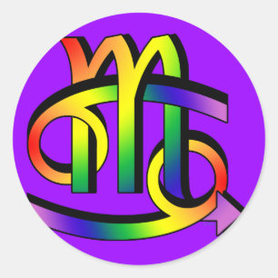 GLBT-kanker en Scorpio Ronde Sticker