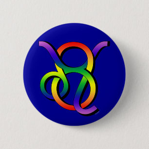 GLBT Leo & Taurus Ronde Button 5,7 Cm