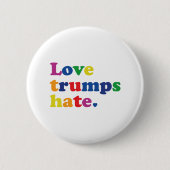 GLBT Love Trumps Hate Ronde Button 5,7 Cm (Voorkant)