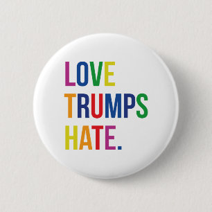 GLBT Love Trumps Hate Ronde Button 5,7 Cm