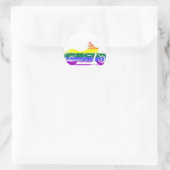 GLBT Motorcycle Pride Ronde Sticker (Tas)