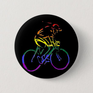GLBT Pride Bicyclist Ronde Button 5,7 Cm