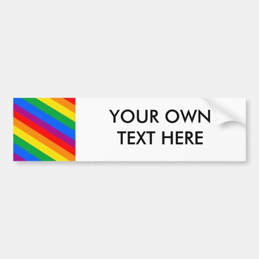 GLBT Pride Strepen 2 Bumpersticker (Voorkant)