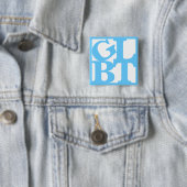 GLBT Witte Pop Vierkante Button (In situ)