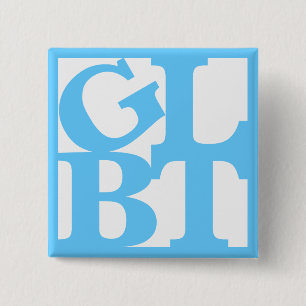 GLBT Witte Pop Vierkante Button