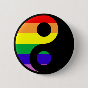 GLBT YinYang Ronde Button 5,7 Cm