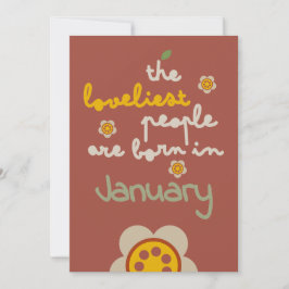 GLEAM GLADE - Birthday Floral Invitation Kaart