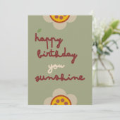 GLEAM GLADE - Carte d'invitation florale d'anniver (Debout devant)