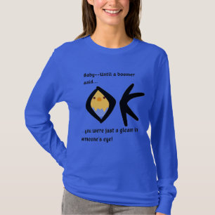 "Gleam in Eye" Blauwe hoes van lange adem T-shirt