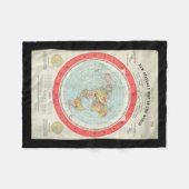 Gleason's New Standard Map Of The World - Flat Ear Fleece Deken (Voorkant (Horizontaal))