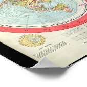 Gleason's New Standard Map Of The World - Flat Ear Poster (Hoek)