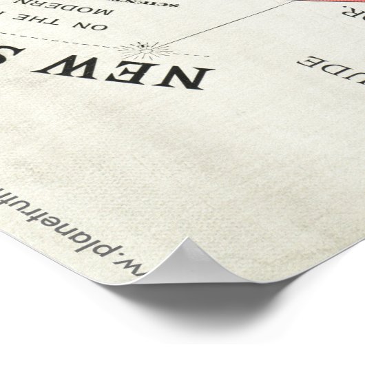 Gleason's NEW STANDARD MAP OF THE WORLD Poster (Coin)