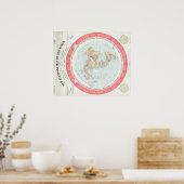Gleason's NEW STANDARD MAP OF THE WORLD Poster (Cuisine)