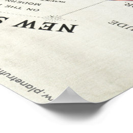 Gleason's NIEUWE STANDAARDKAART VAN HET WERELD Pos Poster