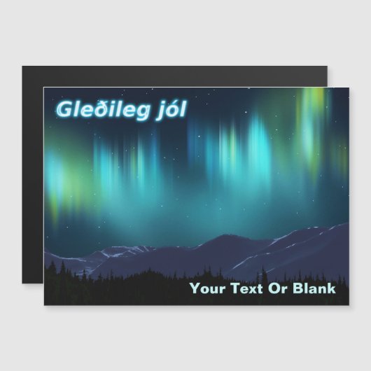 Gleðileg Jól - Aurora Borealis (Voorkant / Achterkant)