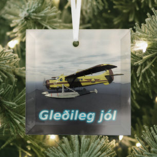 Gleðileg jól - de Havilland DH3-C Otter Glas Ornament