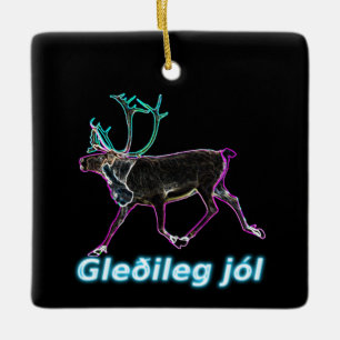 Gleðileg jól - Electric Cariou Keramisch Ornament