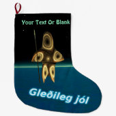 Gleðileg jól - Fractal Inuit Hunter Grote Kerstsok (Voorkant)