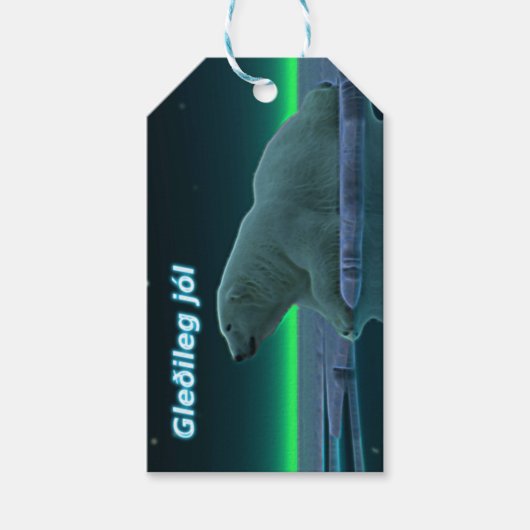 Gleðileg jól - Ice Edge Polar Beer Cadeaulabel (Voorkant)