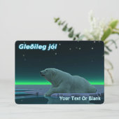 Gleðileg Jól - Ice Edge Polar Beer Feestdagenkaart (Staand voorkant)