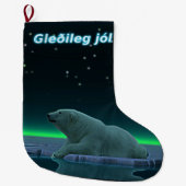 Gleðileg jól - Ice Edge Polar Beer Grote Kerstsok (Voorkant)