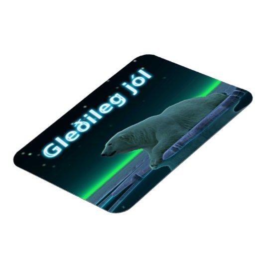 Gleðileg jól - Ice Edge Polar Beer Magneet (Linkerzijde)