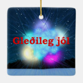 Gleðileg Jól - Jack Frost Keramisch Ornament (Achterkant)