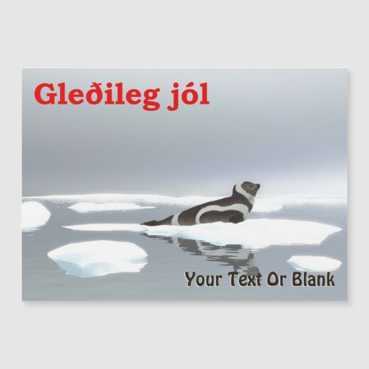 Gleðileg Jól - lintzegel (Voorkant)