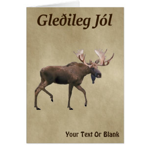 Gleðileg Jól - Oie Taupe Sur Ancien Papier