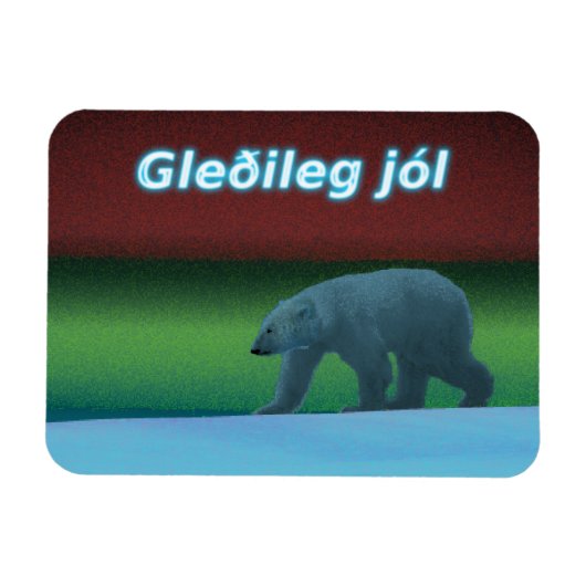 Gleðileg Jól - Polar Lights Polar Beer Magneet (Horizontaal)