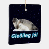 Gleðileg Jól - Ringed Seal Keramisch Ornament (Rechts)