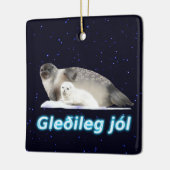 Gleðileg Jól - Ringed Seal Keramisch Ornament (Links)