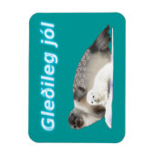 Gleðileg jól - Ringed zegel Magneet (Verticaal)