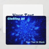 Gleðileg jól - Snowburst Feestdagenkaart (Voorkant / Achterkant)