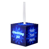 Gleðileg jól - Snowburst Kubus Ornament (Achter hoekig)
